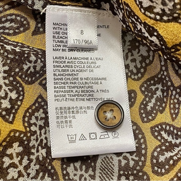 ANTHROPOLOGIE Bardot Blouse in Yellow Multi - Picture 9 of 12